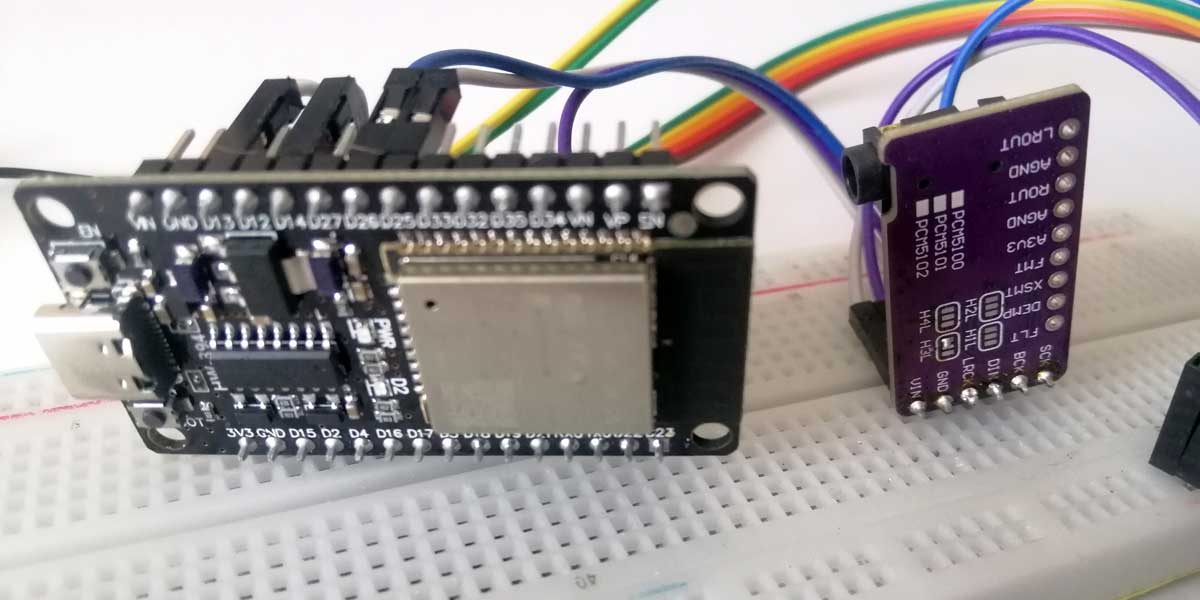 Podłączamy PCM5102 do ESP32 w PlatformIO